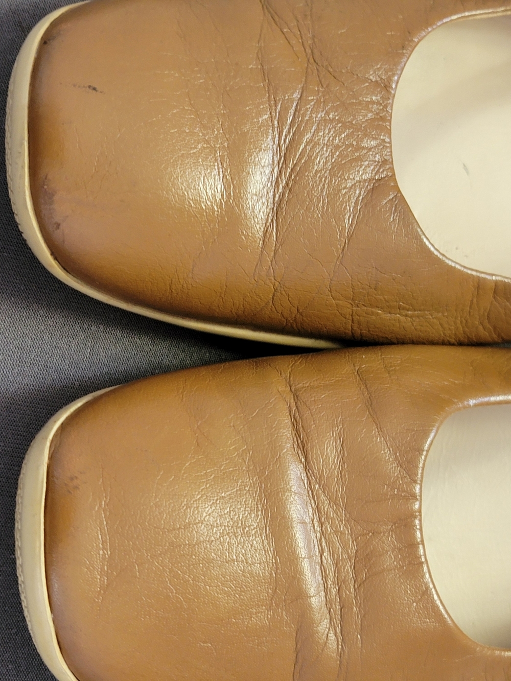 Prada Tan Leather Mary Jane Flats with Velcro Straps 39.5UK 9.5 US - Picture 7 of 10